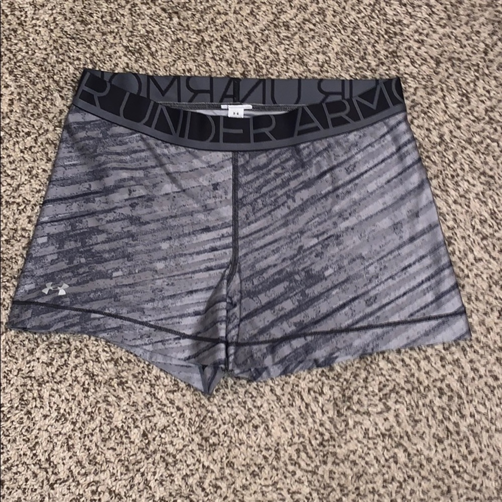 Under armour gray black spandex